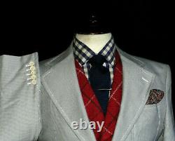Gorgeous Rare Mens Gucci Tom Ford Sharkskin Grey Slim Fit Suit Jacket Blazer 38r