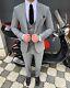 Gray Slim-Fit Suit 3-Piece, All Sizes Acceptable #83