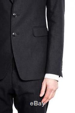 Great Condition 2016 Dries Van Noten dark blue suit slim fit, small 48