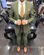 Green Slim-Fit Suit 3-Piece, All Sizes Acceptable #175