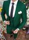 Green Slim-Fit Suit 3-Piece, Will Be Made On Order, All Sizes Acceptable #60
