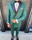 Green Slim-Fit Tuxedo Suit 2-Piece, All Sizes Acceptable #12