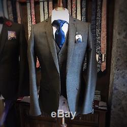 Grey Check, 36R Slim Fit, Three Piece Suit. BNWT from our Leamington Spa Shop
