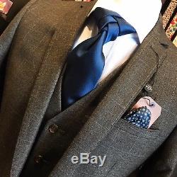 Grey Check, 36R Slim Fit, Three Piece Suit. BNWT from our Leamington Spa Shop