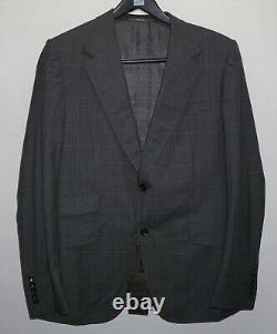Gucci Men's Extra Slim Fit Made in Italy Grey Wool Plaid Suit 44R (54R EU)