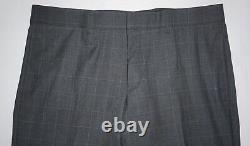 Gucci Men's Extra Slim Fit Made in Italy Grey Wool Plaid Suit 44R (54R EU)
