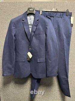 H&M Blue 2 Piece Slim Fit Suit 40R TD027 KK 09