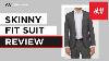 H U0026m Dark Grey Houndstooth Skinny Fit Suit Review Menswear
