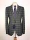 HACKETT Mens Tailored Fit GREY Checked WOOL SUIT 42 Long W36 L36 BNWT