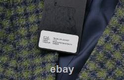 HOLLAND ESQUIRE Green Check Shetland Wool SLIM Fit Jacket Blazer UK40 R EU50 NEW
