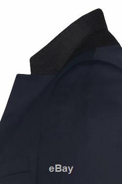 HUGO BOSS 134916 Men's Dark Bleu Virgin Woo Slim Fit'Aeron' Suit Jacket Sz 38 S