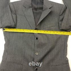 HUGO BOSS 3 Piece Suit 36R SLIM Fit W31 L31 Men Solid Grey Wool Dunham WORN ONCE