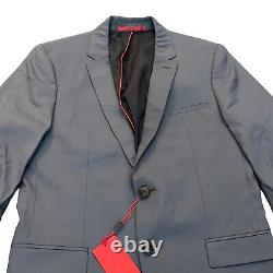 HUGO BOSS 44R Blue Performance Super Flex Extra Slim Fit Suit Jacket