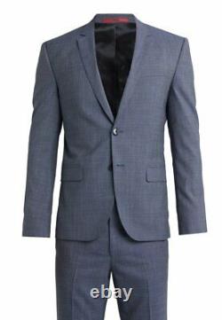 HUGO BOSS HUGO ARTI HESTEN Suit EXTRA SLIM FIT Mottled dark blue Size UK42R
