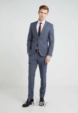 HUGO BOSS HUGO ARTI HESTEN Suit EXTRA SLIM FIT Mottled dark blue Size UK42R