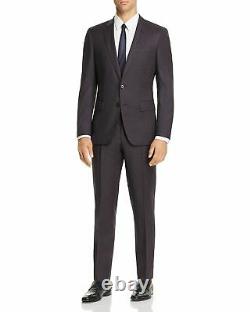 HUGO BOSS Huge6 Genius5 Melange Slim Fit Suit 38R / 32W Burgundy / Black