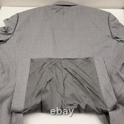 HUGO BOSS Huge6 Genius5 Wool 2pc Suit Jacket & Pants Mens 44L X 37 Slim Fit Gray