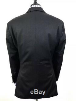 HUGO BOSS Mens Charcoal Grey Slim Fit Wool 2 Button Suit 42R 35W 33L
