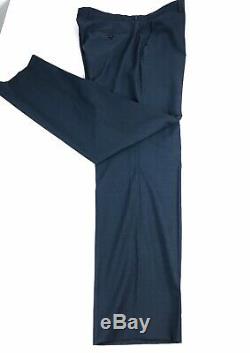 HUGO BOSS Mens Navy Blue Check Wool Slim Fit Suit 40R 34W 33L Recent