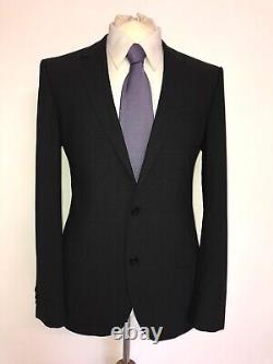 HUGO BOSS -Mens Slim Fit DARK GREY Check WOOL SUIT 40 Reg -W34 L29 WORN ONCE