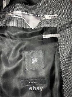 HUGO BOSS -Mens Slim Fit DARK GREY WOOL SUIT 40 Reg W34 L32 GORGEOUS