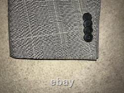 HUGO BOSS Mens Slim Fit GREY Checked WOOL SUIT 42 Reg- W36 L30 LOVELY