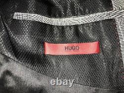 HUGO BOSS Mens Slim Fit GREY Checked WOOL SUIT 42 Reg- W36 L30 LOVELY