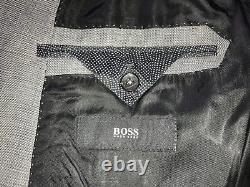 HUGO BOSS Mens Slim Fit GREY WOOL SUIT 44 Short W36 L29 GORGEOUS