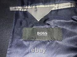 HUGO BOSS -Mens Slim Fit NAVY BLUE WOOL SUIT 42 Reg W36 L30 WORN TWICE