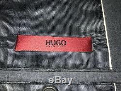 HUGO BOSS Mens Tailored Fit BLUE GREY WOOL SUIT 40 Short W34 L30 -GORGEOUS