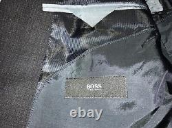 HUGO BOSS -Mens Tailored Fit DARK GREY WOOL SUIT 42 Long W36 L34 GORGEOUS