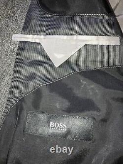 HUGO BOSS Mens Tailored Fit GREY TWEED WOOL SUIT 40 Reg W34 L31 GORGEOUS