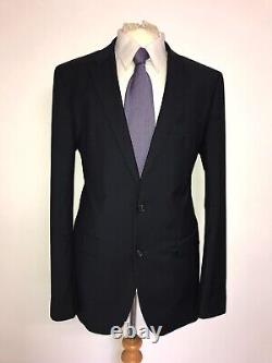 HUGO BOSS Mens Tailored Fit NAVY BLUE WOOL SUIT 40 Long W34 L34 LOVELY