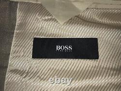 HUGO BOSS -Mens Tailored Fit Plain BEIGE WOOL SUIT 40 Reg W34 L32 GORGEOUS