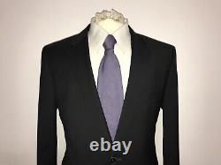 HUGO BOSS -Mens Tailored Fit Plain BLACK WOOL SUIT 38 Reg W32 L32 GORGEOUS