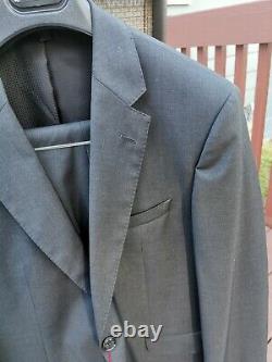 HUGO BOSS NEW $600 Slim Fit Wool Suit Men's Deal Gray 40S