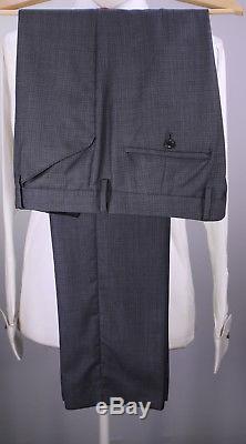 HUGO BOSS Recent Gray Checkered 1-Btn Slim Fit Super 150's Wool Suit 40R