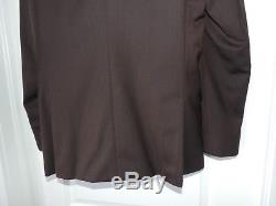 HUGO BOSS Slim Fit AMARO / HEISE Dark Brown Red Label Suit Virgin Wool 40R 50