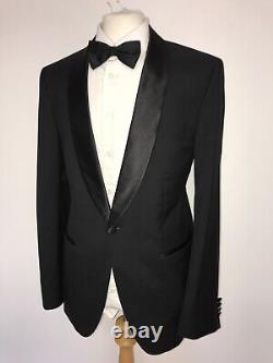 HUGO BOSS Slim Fit BLACK WOOL DINNER SUIT 40 Long W34 L33 -GORGEOUS TUXEDO