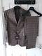 HUGO BOSS T-Halden/Glover Slim Fit Check Suit Wool Silk Tailored 36r BNWT + BAG