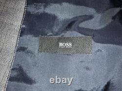 HUGO BOSS Tailored Fit BLUE GREY Check WOOL SUIT 38 Reg W32 L29 GORGEOUS