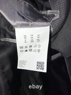 HUGO BOSS Tailored Fit GREY Checked WOOL SUIT 40 Reg W34 L31 GORGEOUS