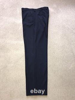 HUGO BOSS Tailored Fit Plain NAVY BLUE WOOL SUIT 40 Reg W34 L30 -WORN ONCE