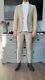 HUGO BOSS suit Slim Fit Beige Cotton 36 Reg W32 L30