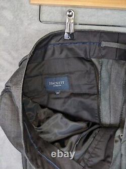 Hackett Grey Sharkskin 100% Wool Slim Fit Suit 44R / 38R EU 54R