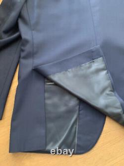 Hackett London Birdseye Slim Fit Suit Jacket Navy 44R