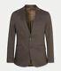 Hackett London Men's Slim Fit Knit Ptooth Suit Jacket Blazer Brown SIze 34R
