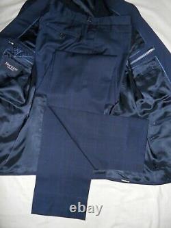Hackett Super fabric Contrast Windowpane Slim fit Suit Size UK 42LEUR 52Lw36