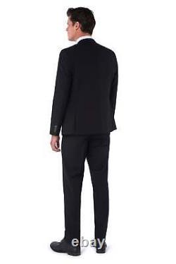 Harry Brown Alvin Three Piece Slim Fit Suit in Black