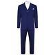Harry Brown Bamboo 3 Piece Slim Fit Suit in Blue